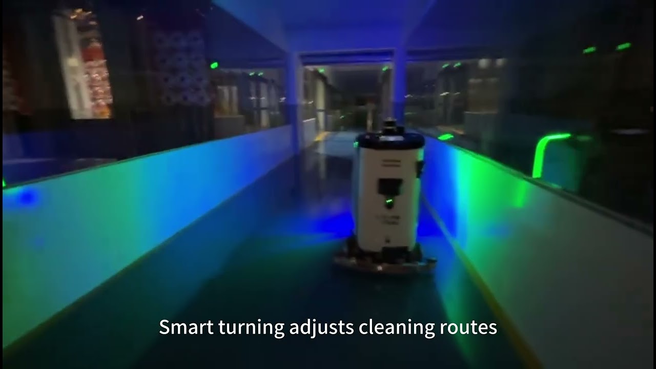 Commercial cleaning robots working in factory at night. #m2pro #commercialcleaning #factory #itr