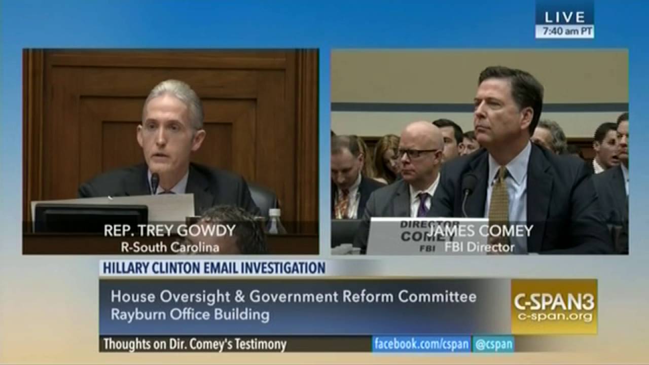 Rep. Gowdy Questions FBI Director Comey