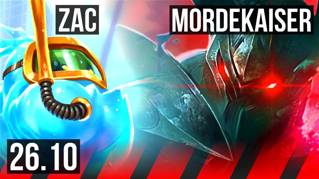 ZAC vs MORDEKAISER (TOP) | Perfect KDA: 12/0/8 | KR Master | 26.10