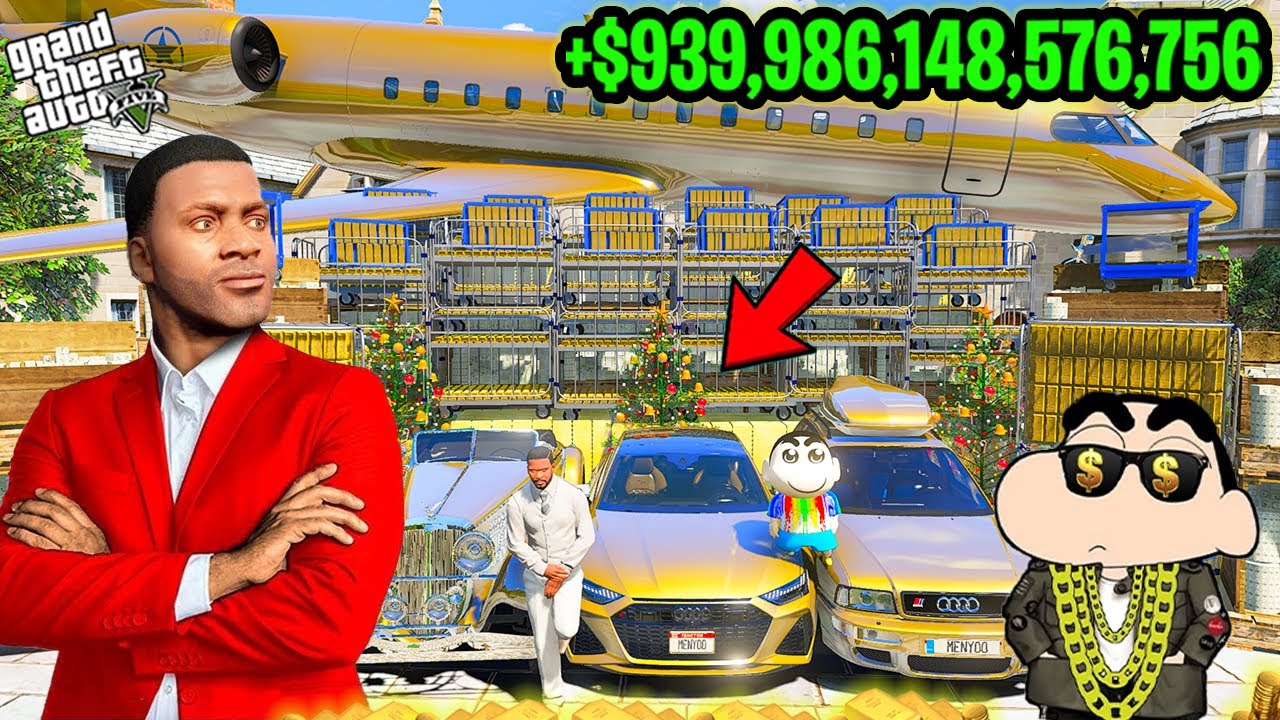 FRANKLIN TOUCH ANYTHING BECOME GOLD || EVERYTHING IS FREE IN GTA 5 !