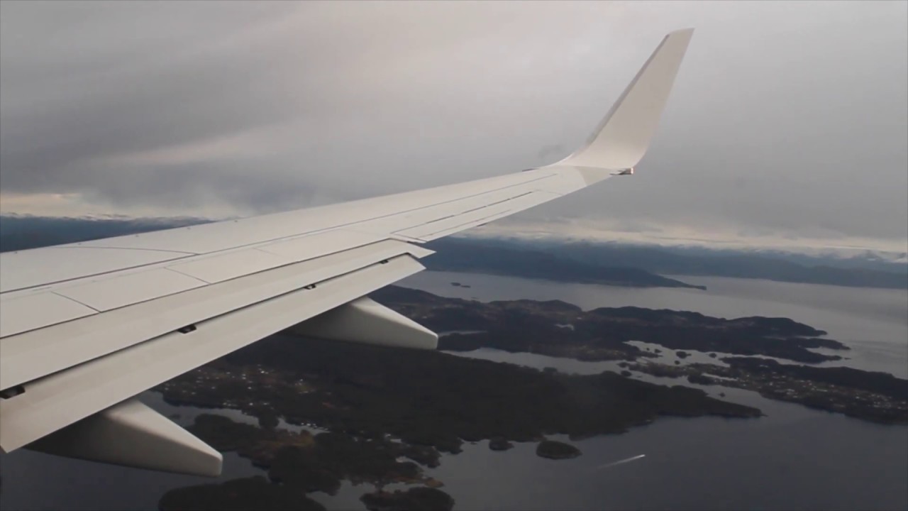 Norwegian 737-800 Oslo-Bergen Safety, Takeoff, Inflight, Landing