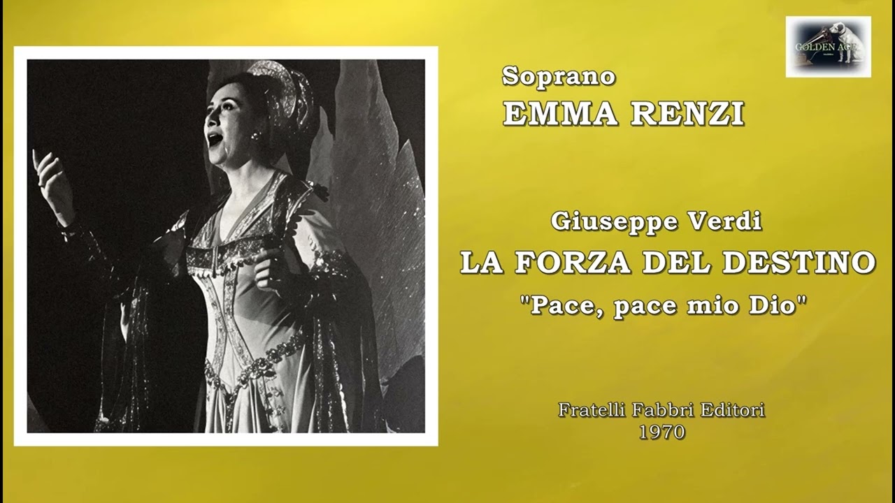 Soprano RENZI EMMA   La forza del destino  "Pace, pace mio Dio!  (1970)
