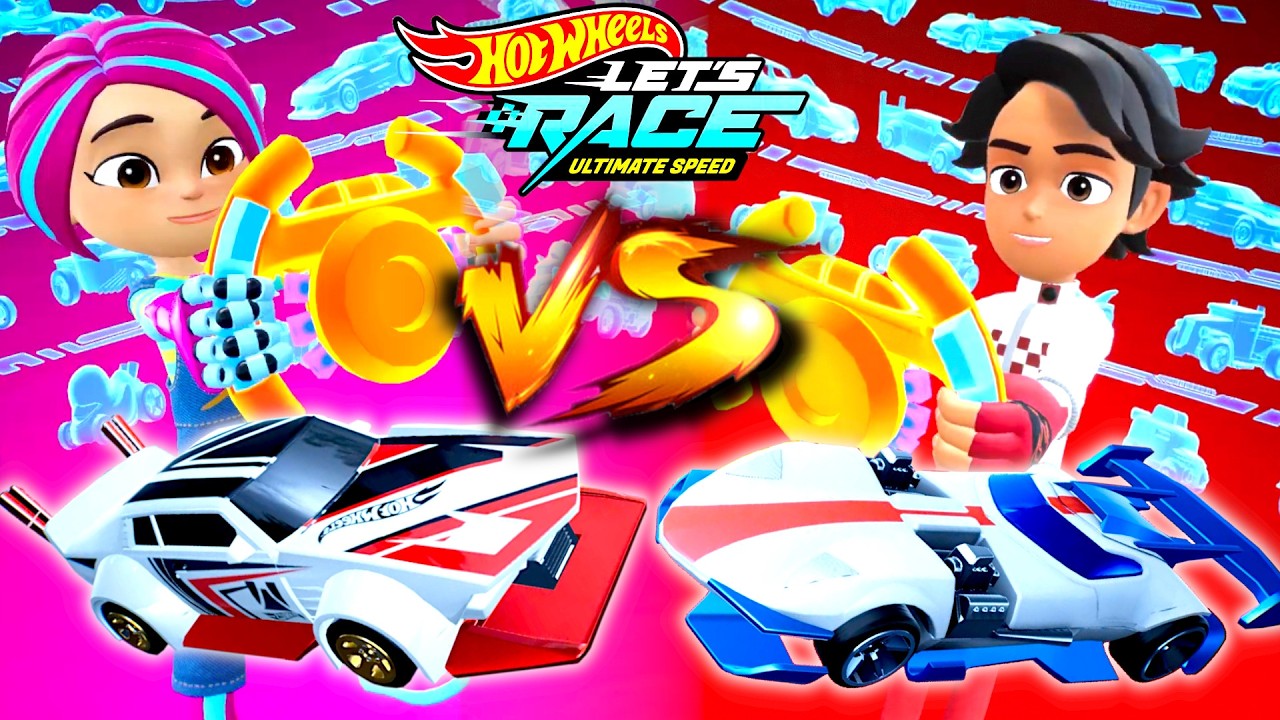 Hot Wheels Let´s Race Ultimate Speed – Brights with Mad Manga VS Axle with Super Twin Mill