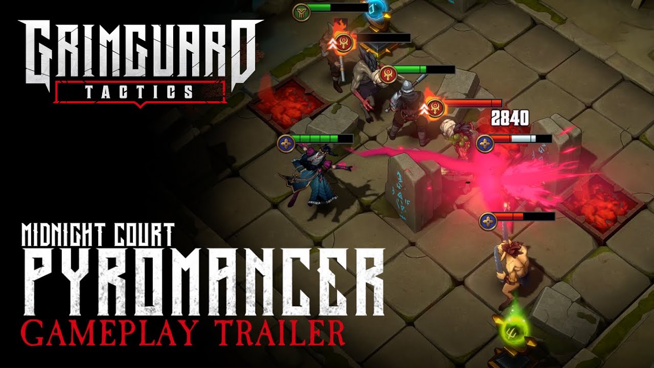 Grimguard Tactics | Midnight Court Pyromancer Gameplay