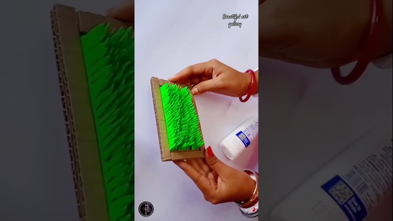 Easy Paper Grass | Unique Paper Grass #shorts #viralshorts  #youtubeshorts #beautifulartgallery