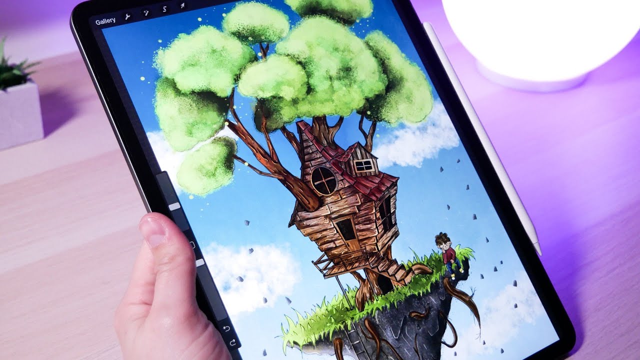 Drawing a Treehouse On iPad Pro | Procreate App