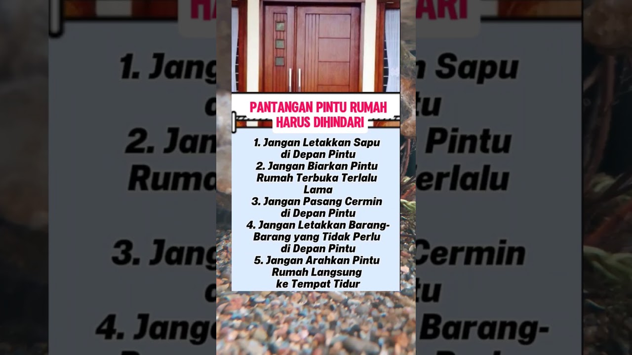 pantangan pintu rumah#tipsrumahtangga