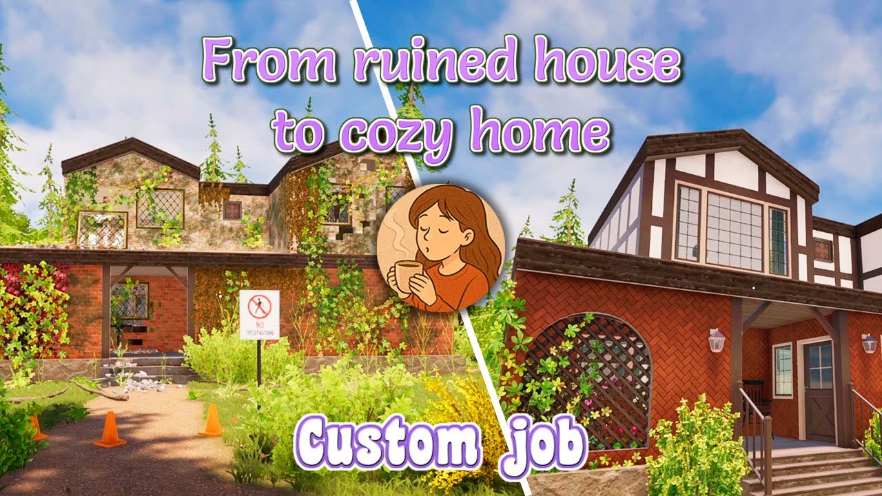 HOUSE FLIPPER 2 - RUINED TO COZY HOME - Custom job -  (no commentary)