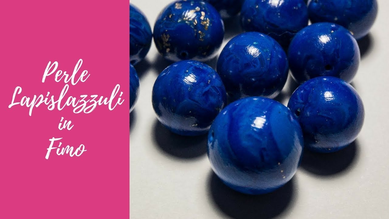 Tutorial: Perle Lapislazzuli in Fimo (polymer clay lapis lazuli beads)