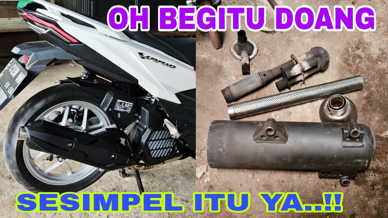 AMBIL ILMUNYA BOBOK KNALPOT VARIO LEHER CUSTOM GANTI MONCONG SARINGAN FULL GLASWOOL PUTIH ISI DALAM