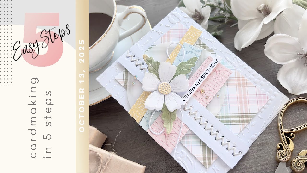 ИЗГОТОВЛЕНИЕ ОТКРЫТОК ЗА 5 ПРОСТЫХ ШАГОВ | Рукоделие из узорчатой ​​бумаги: Spellbinders Beautifu...