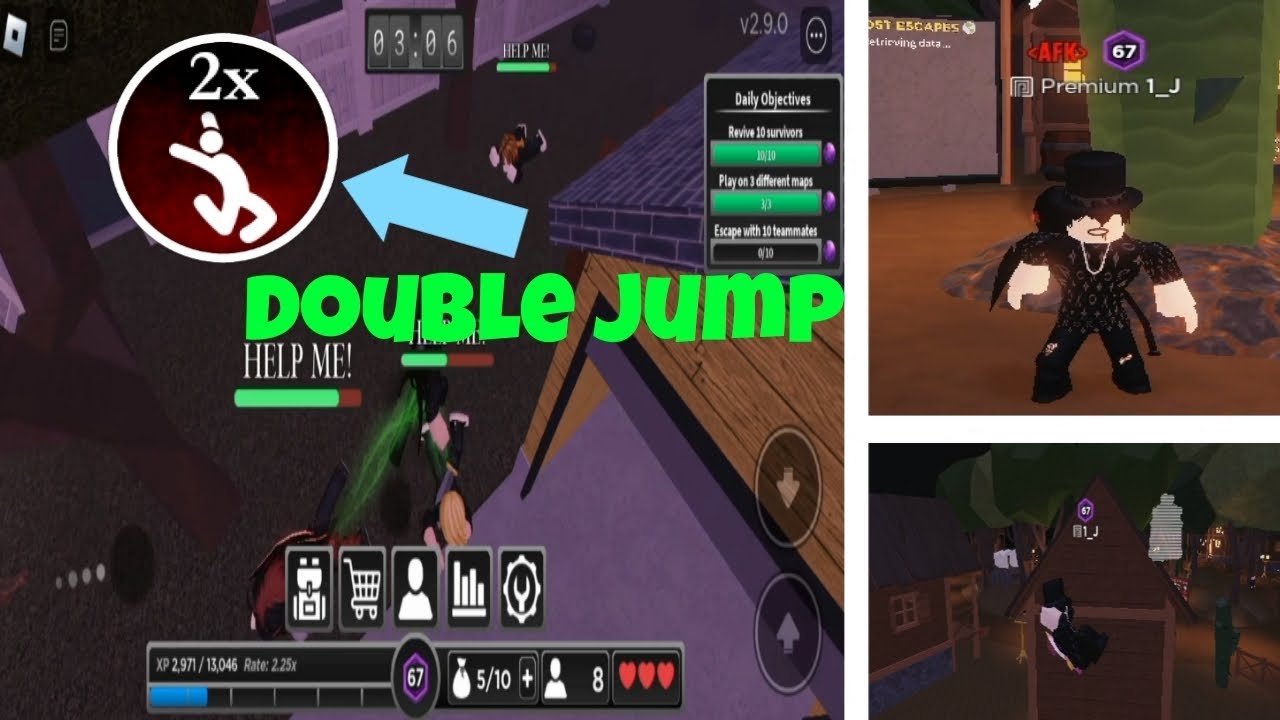 BUYING THE DOUBLE JUMP+NEW AVATAR (NEW BEGINNING) || Survive The Killer 🔪🔪