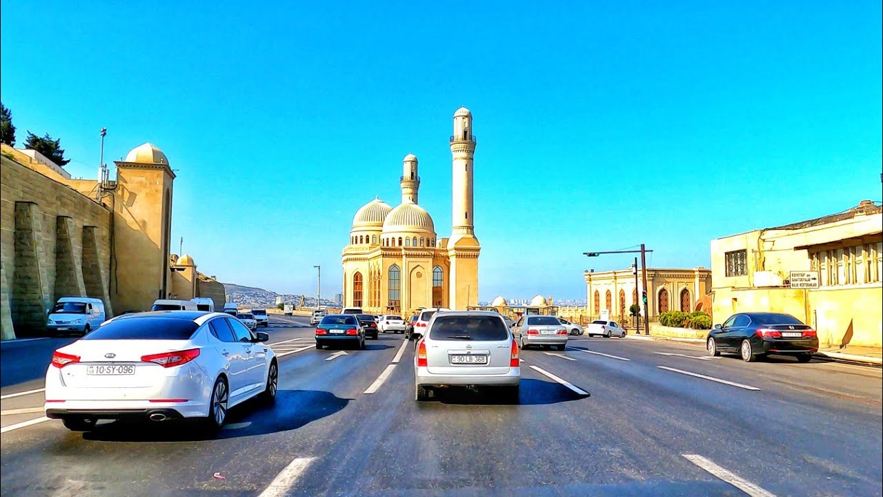 Bakının gözəl küçələri Avto Tur (İyul 2021) Baki Yollari, Kuceleri - Driving tour, Baku, Azerbaijan