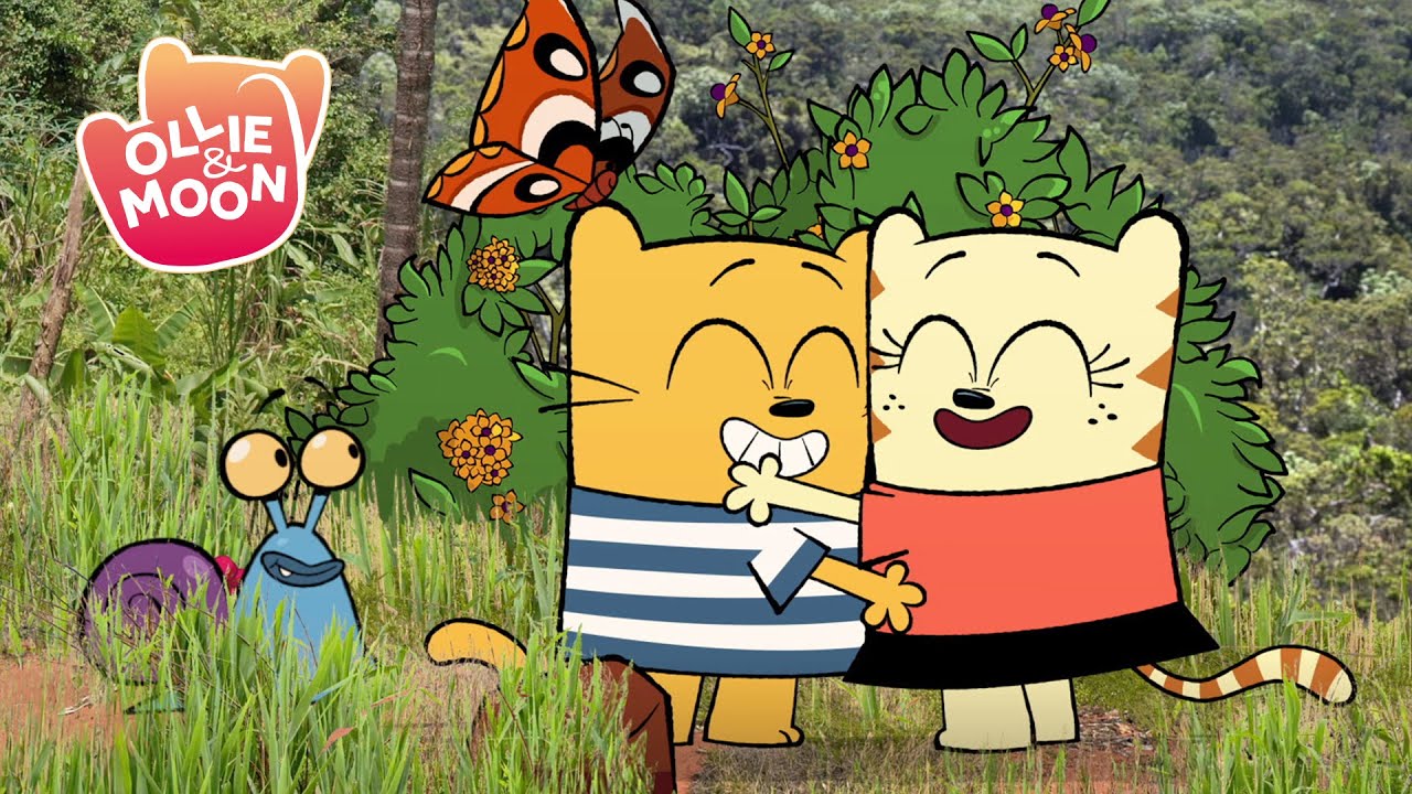 Rare Butterfly & Big Laughs! 🌴🦋 | Ollie and Moon English | 2H | S1 | Cartoon for kids