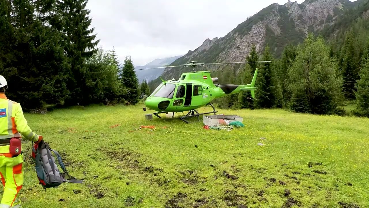 Helikopter Transport zur Galtberg Alm