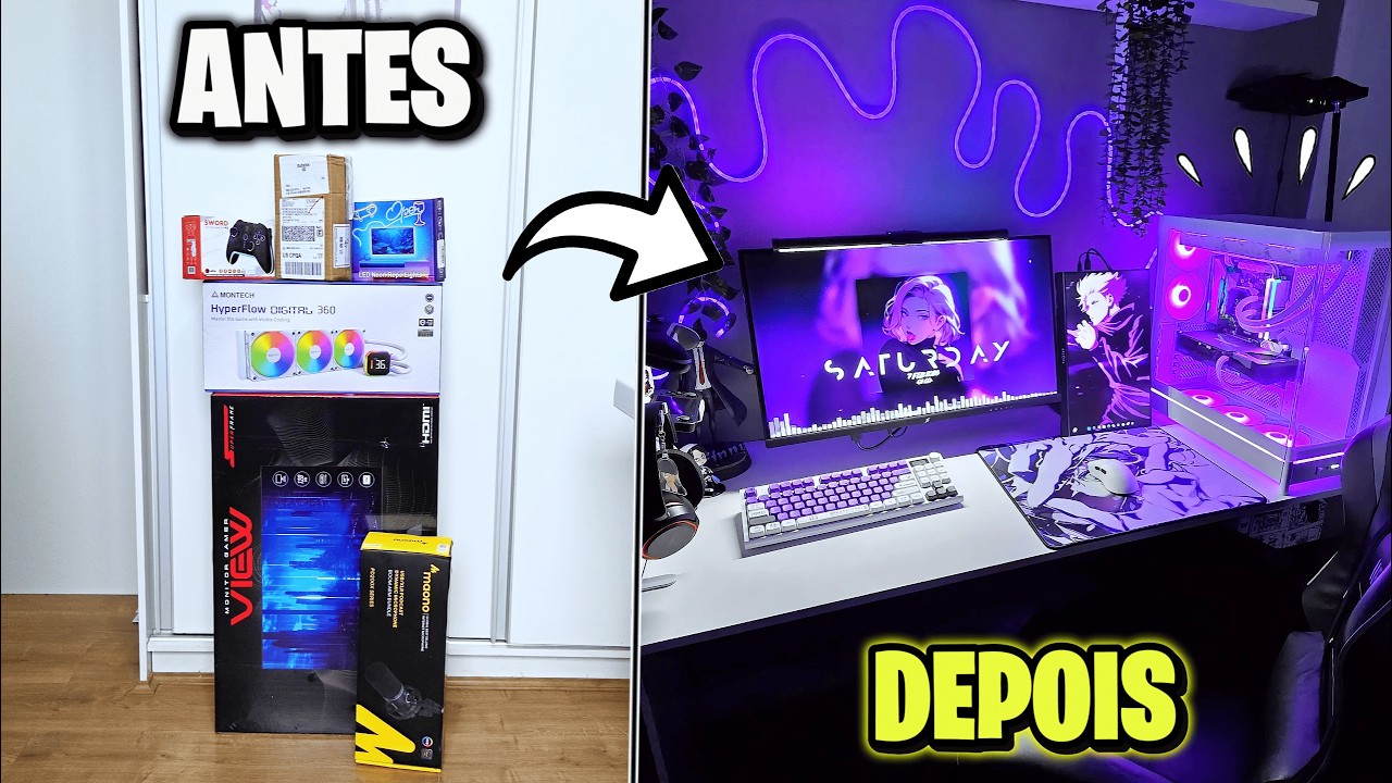 Tunando o SETUP GAMER da minha Namorada (Tava precisando🔥💜)