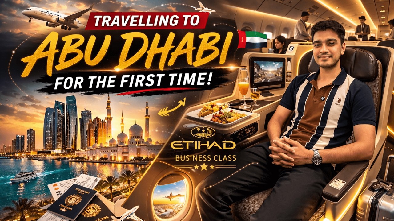 Travelling Delhi to Abu Dhabi in Etihad Business Class 😍 Sapna Pura Hua! | Abu Dhabi Vlog