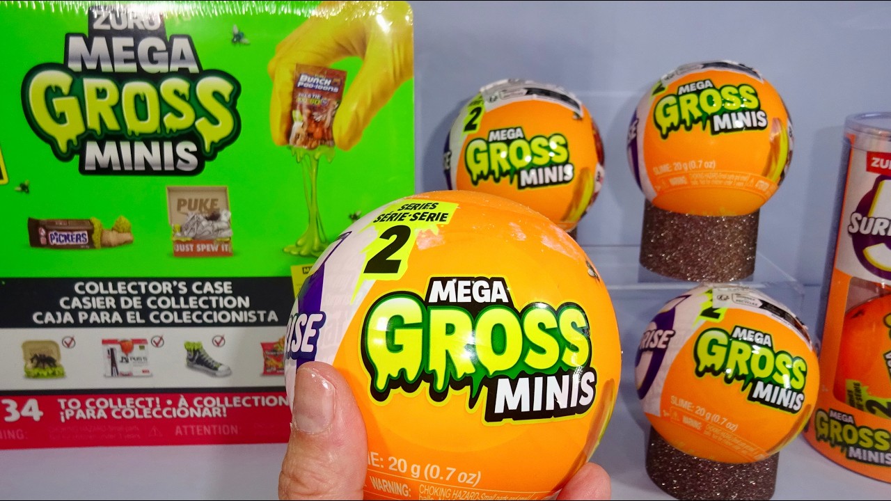 UNBOXING Zuru Mini Brands Mega Gross Minis Surprise Balls Mystery Surprise Toys ASMR