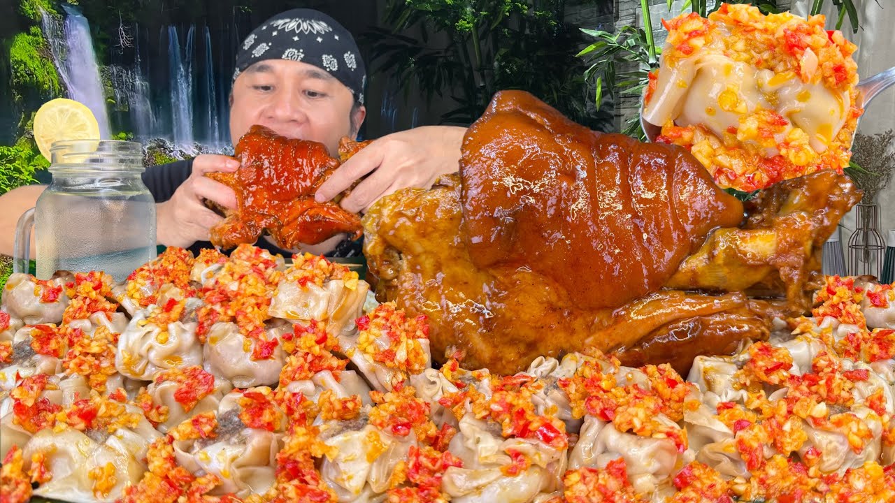 Pork Asado & Spicy Jumbo Siomai Overload Mukbang