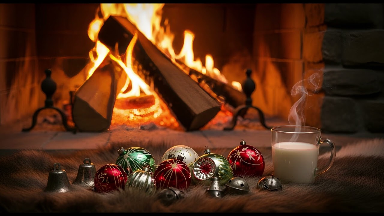 Cozy Fireplace Christmas Jazz Lofi 🔥 Warm Holiday Instrumental for a Quiet Night