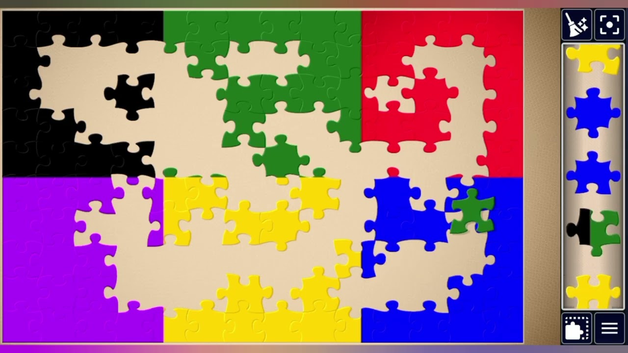Colour Colliding square puzzle🌈⬛🟥🟩🟪🎉🧩//@jigsawpuzzle45 
