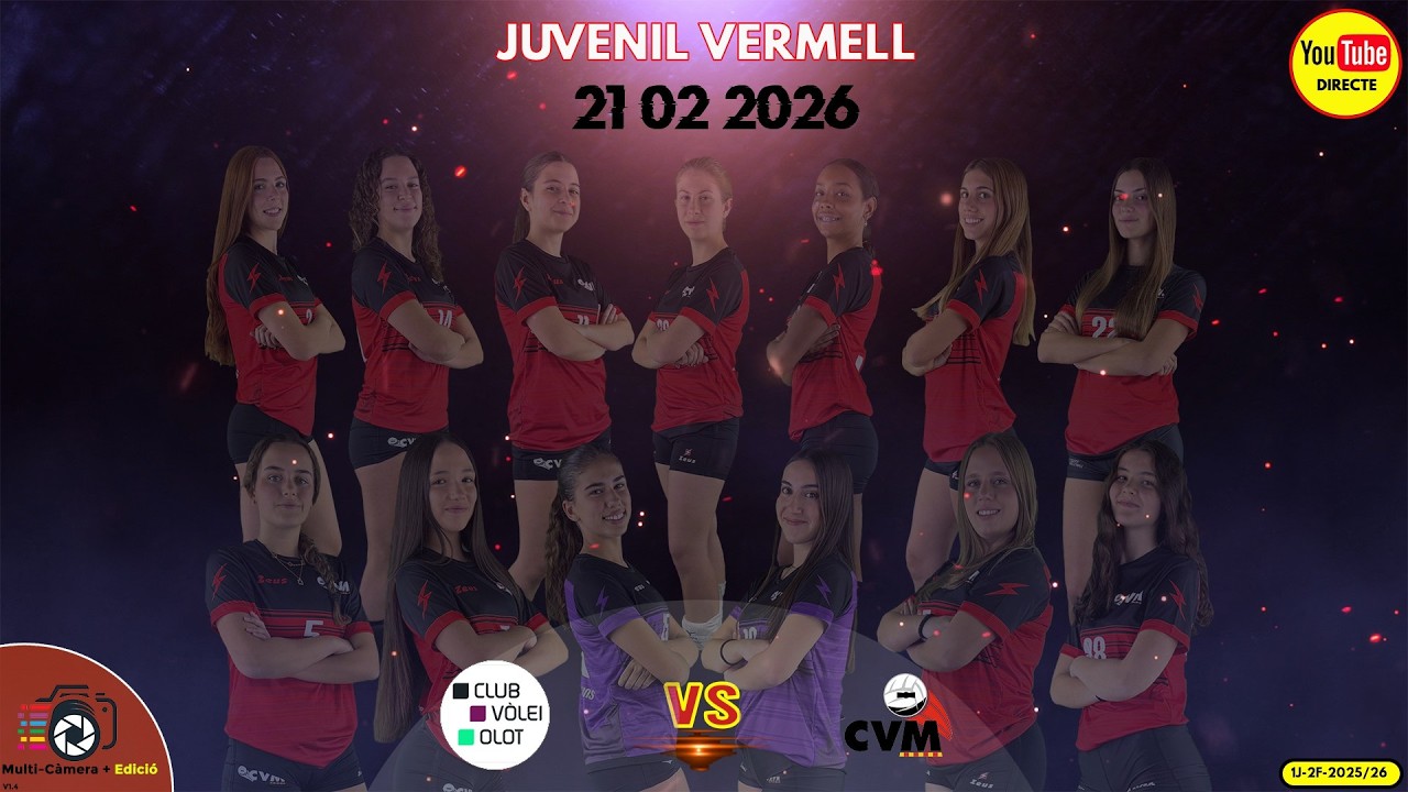 Club Volei Olot  VS  Club Volei Molins Vermell -- Juvenill --