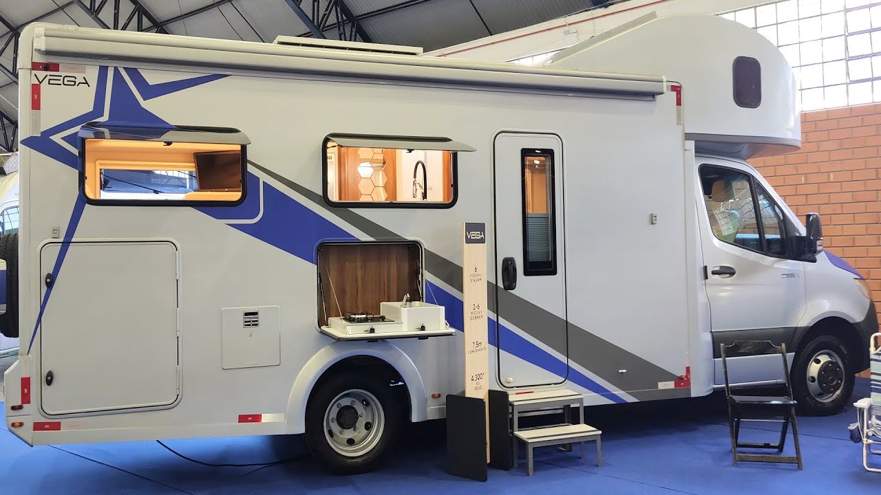 ESTRELLA MOBIL, MOTORHOME VEGA, COM ALCOVA, CNH B, VIAJAM E DORMEM 6 PESSOAS, EXPORAIZ, 2023. #rv