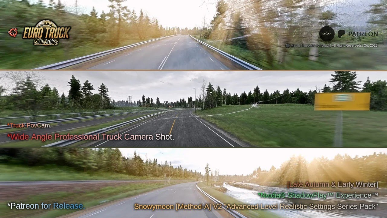 🇳🇴 Nordic Horizons for ETS2-Snowymoon V2.0.35.13 [EVR® SFX/Wide Angle Pro. Truck Camera  Shot/1.57]