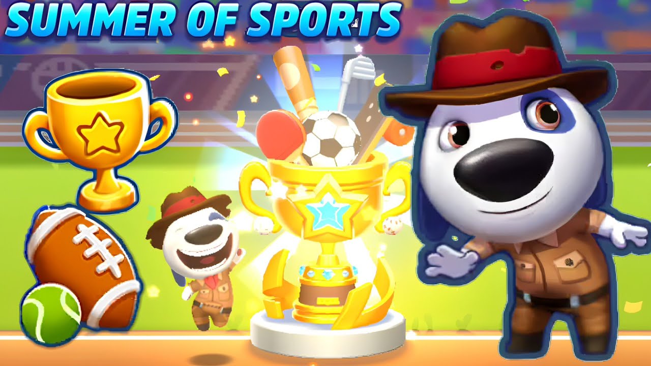 Talking Tom Gold Run Summer of Sports event Explorer Hank unlocked vs Roy Raccoon Gameplay 