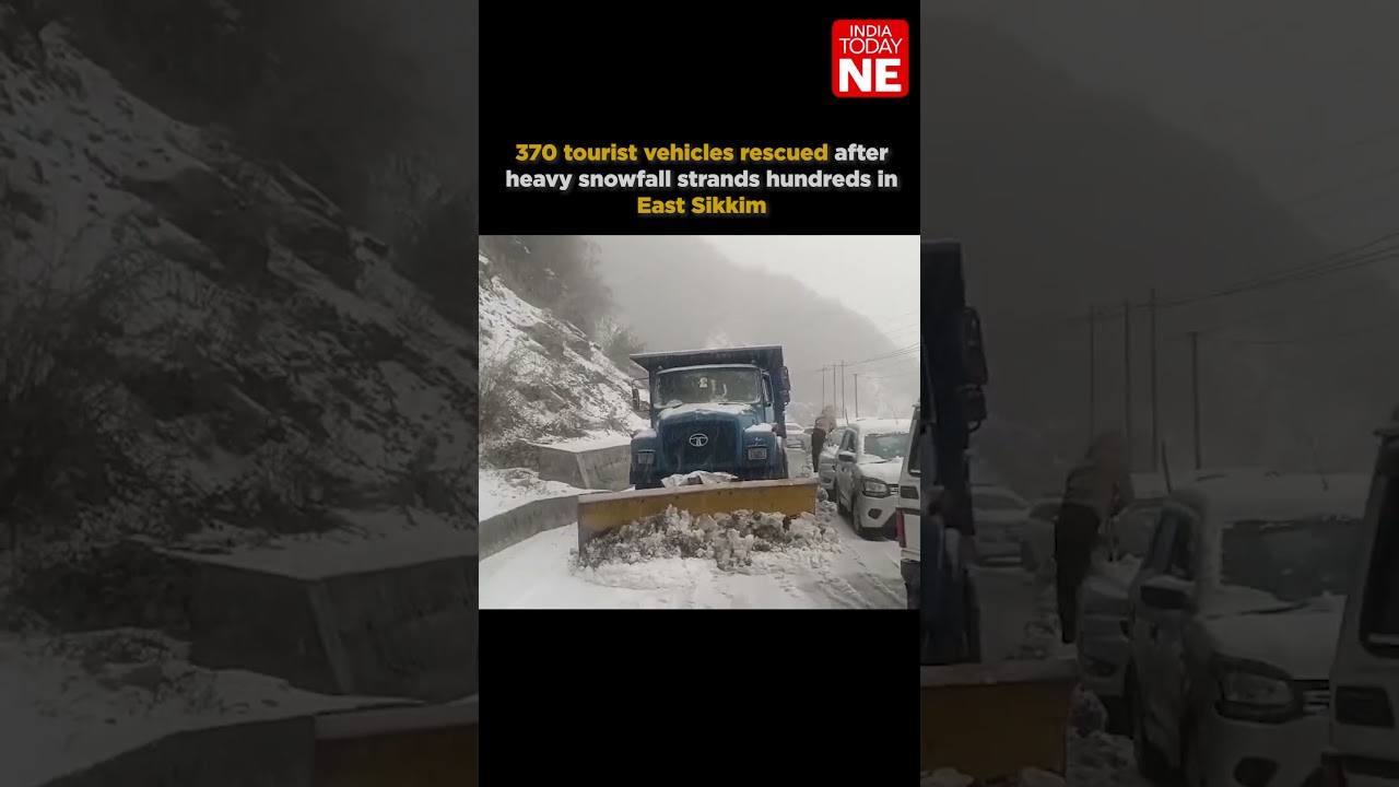 370 tourist vehicles rescued after heavy snowfall strands hundreds in East Sikkim