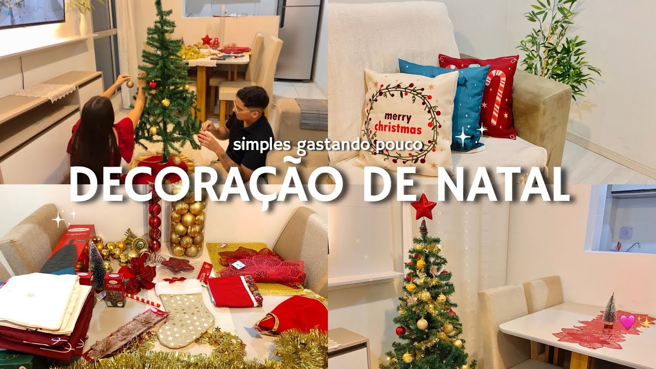 DECORANDO A CASA PARA O NATAL - enfeites novos, montamos a arvore, decoração simples gastando pouco