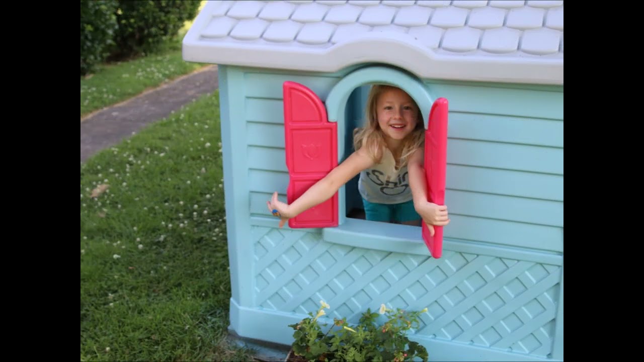 How To Paint A Plastic Little Tikes Playhouse The Easy Way #diy #outdoorliving #toys