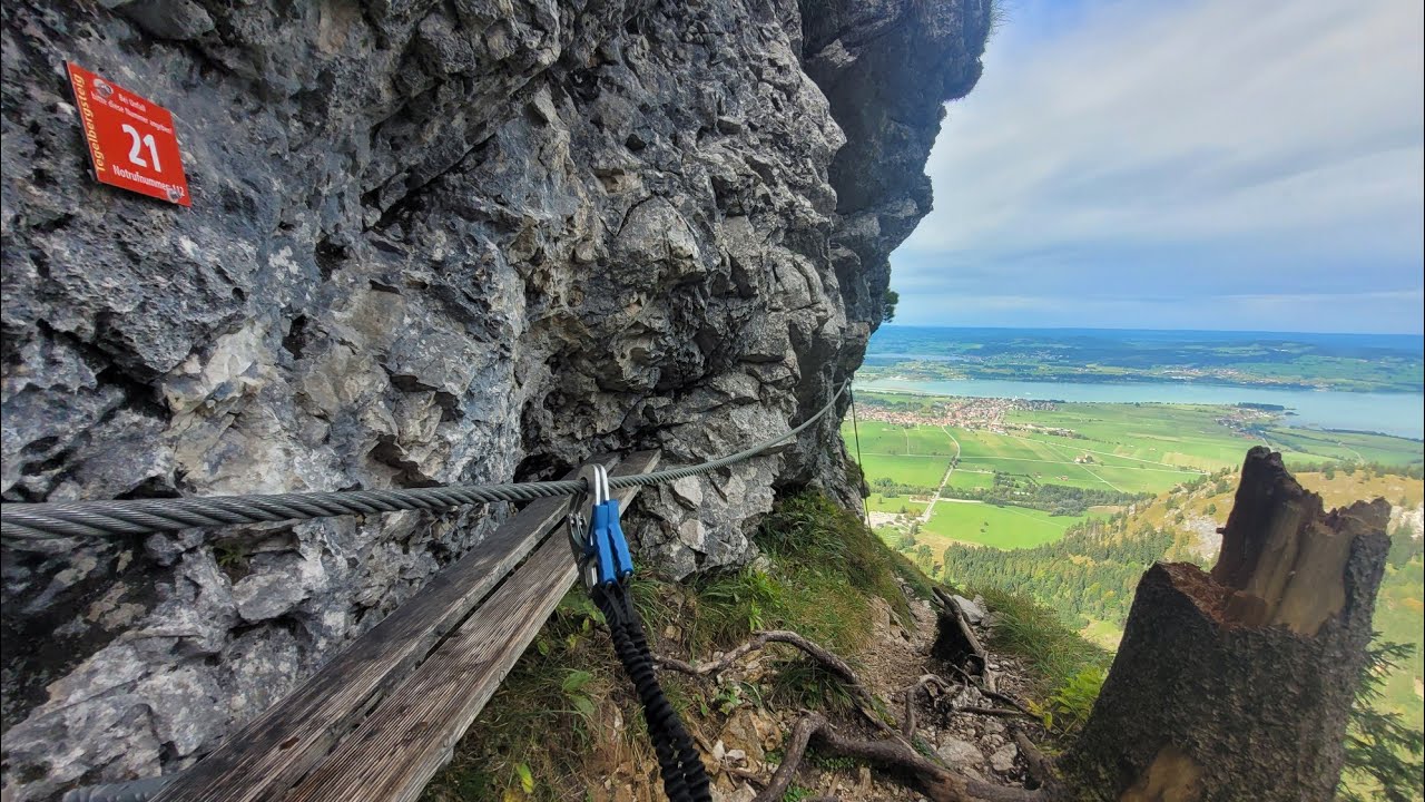 Tegelberg Klettersteig (C) und Gelbe Wand Klettersteig