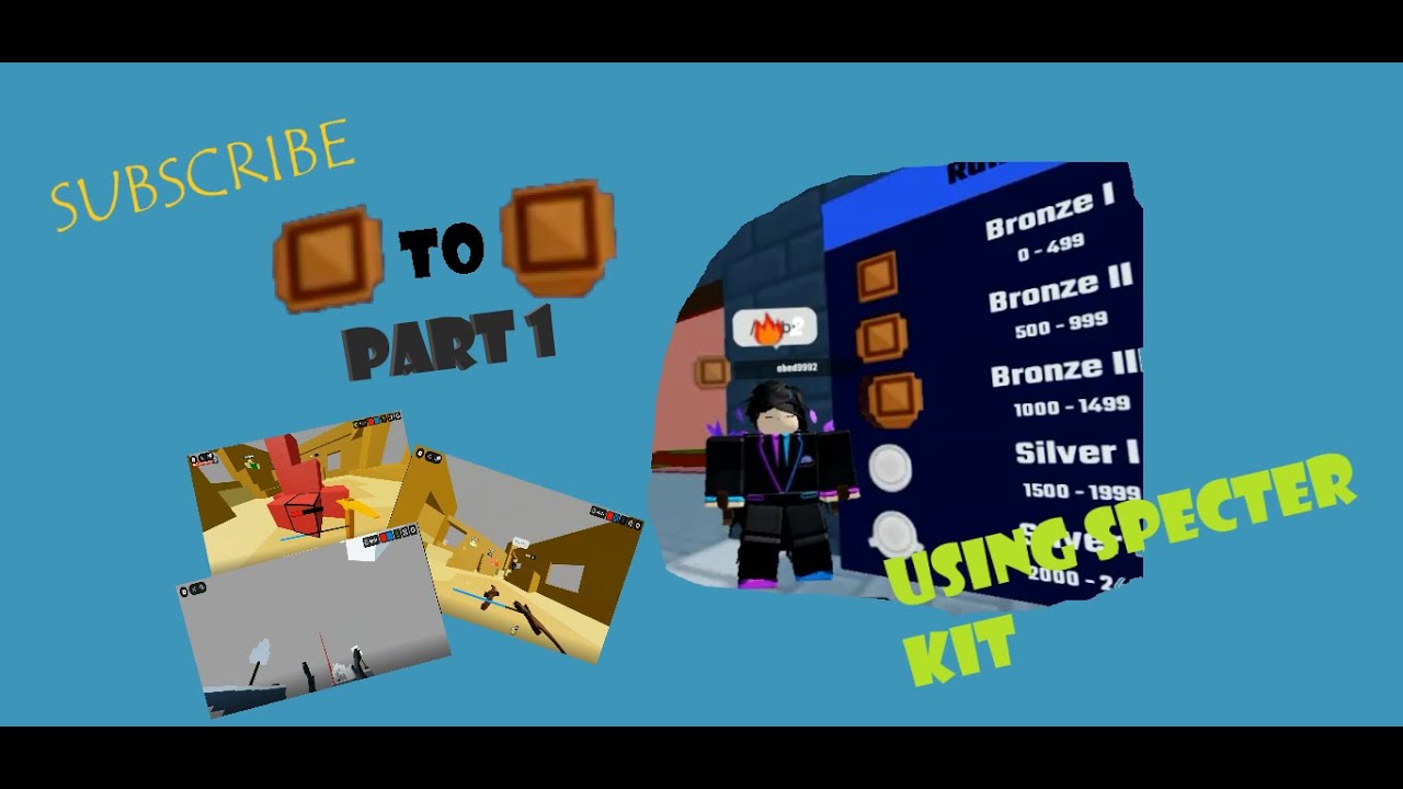 Reaching Bronze 3 using specter kit PART1# | BedFight |Roblox