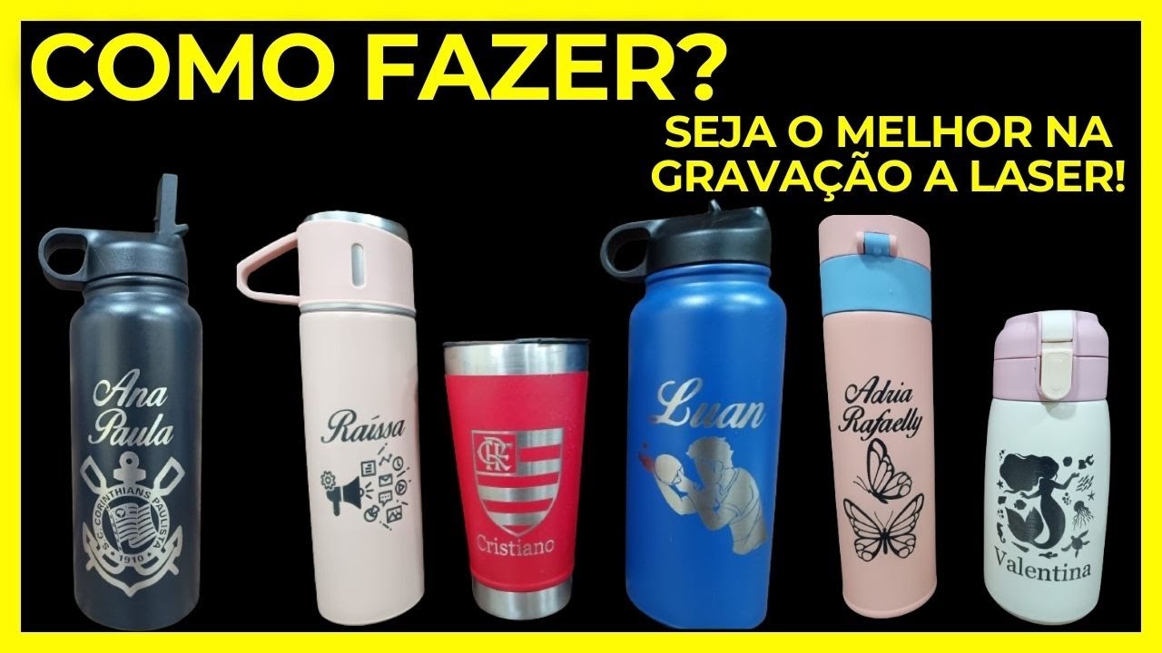 GRAVAÇÃO DE GARRAFAS COM LASER - TUTORIAL COMPLETO