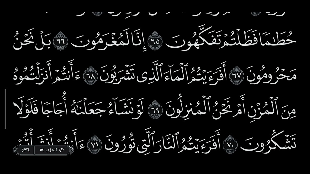 الواقعة من ٦٢ حتى ٧٤