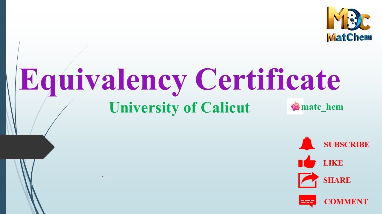 Equivalency Certificate  #tnteu #BEd #calicutuniversity #LBSSET #ktet