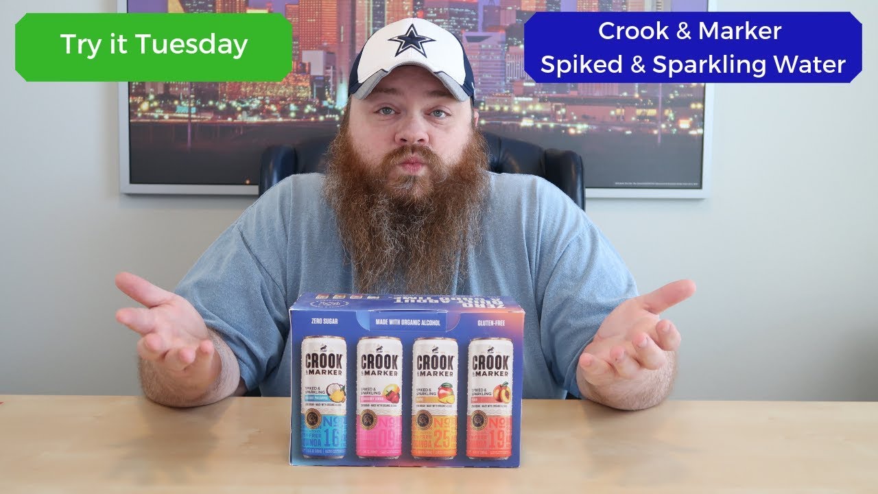 Alcoholic Water!? - Crook & Marker Spiked and Sparkling Water - Try it Tuesday - Beardly Honest