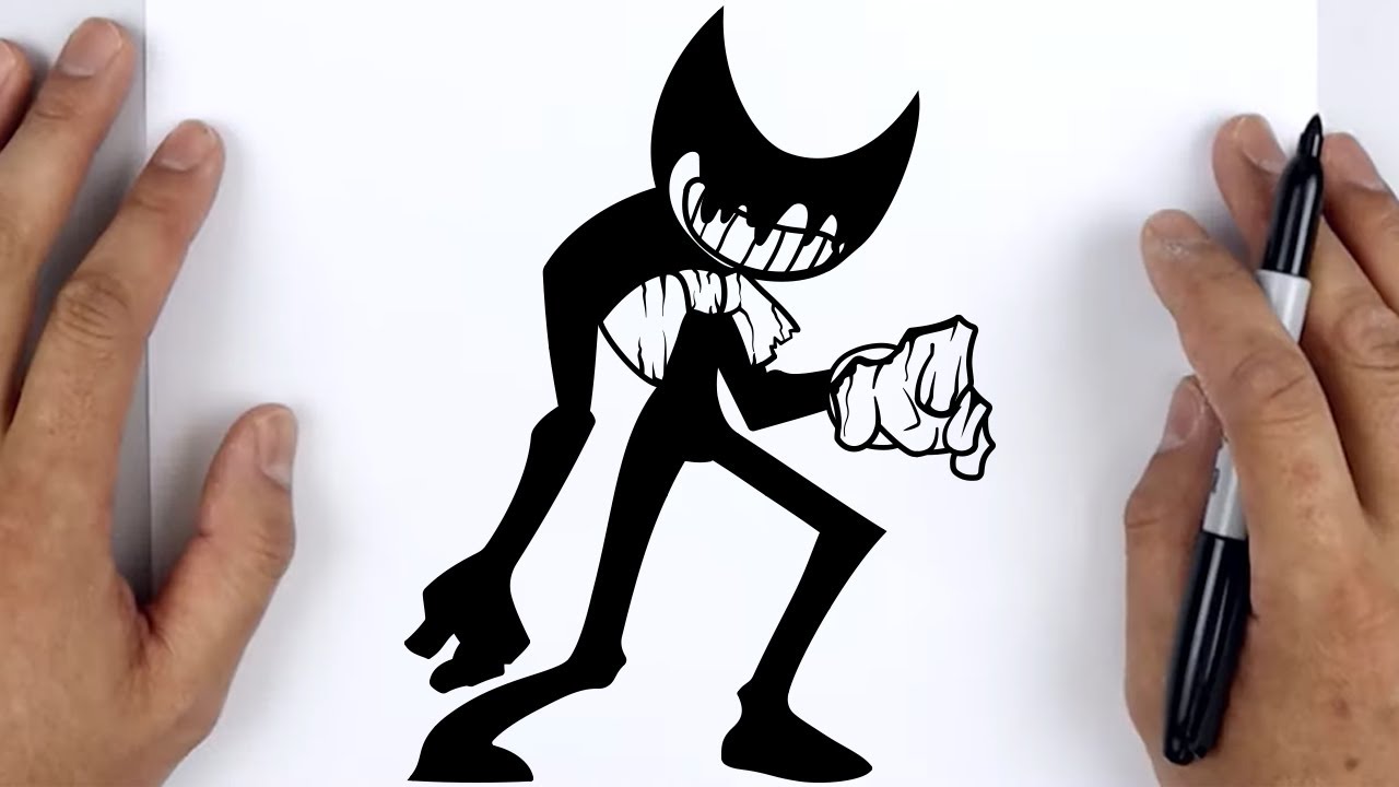HOW TO DRAW INK BENDY (Indie Cross) | Bendy And the ink machine / Friday Night Funkin (FNF) - Easy