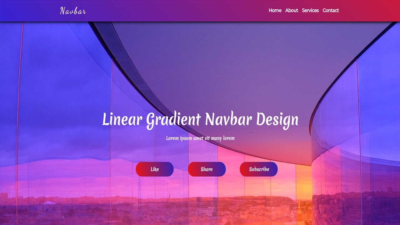 How to create a web page with bootstrap | Gradient background|Web Design|HTML,CSS Tutorial