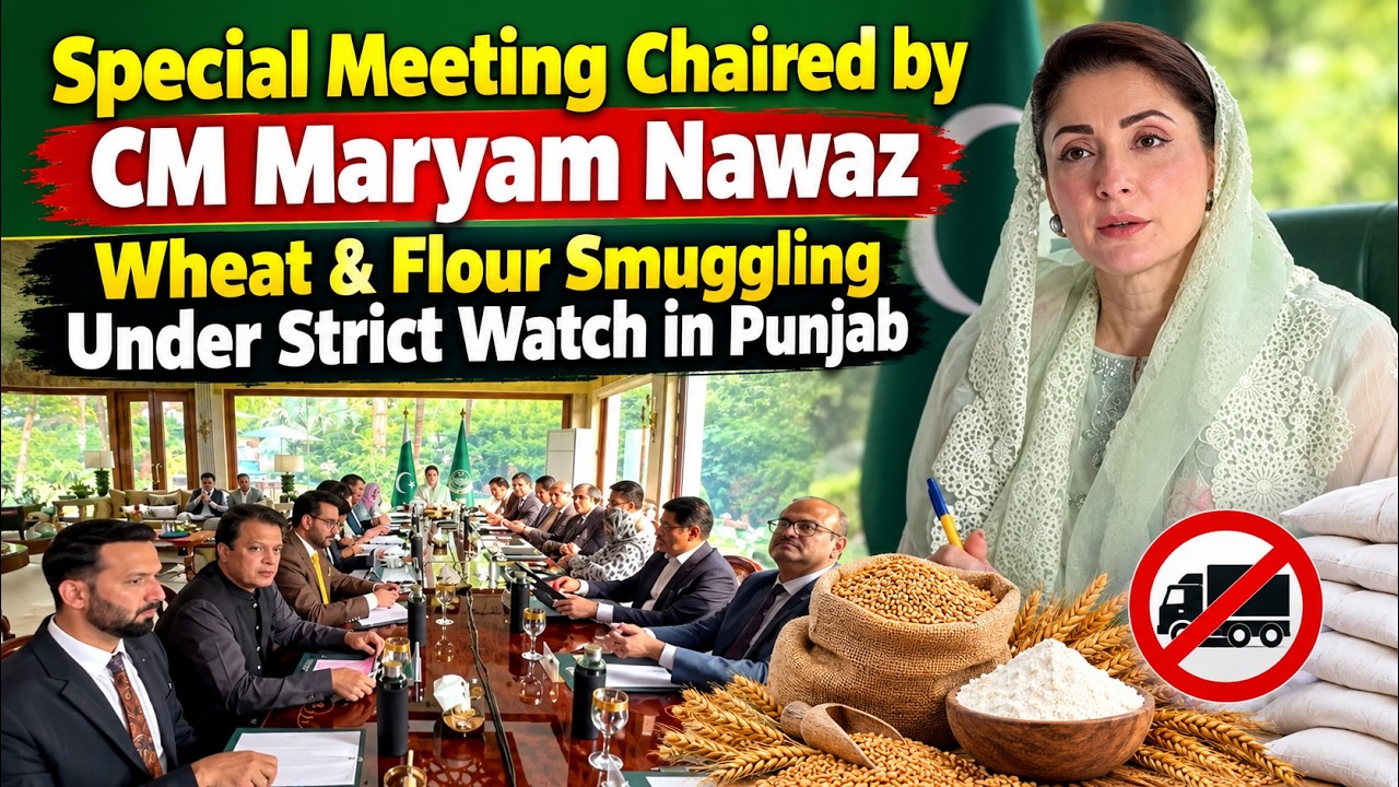 Special Meeting Chaired by CM Maryam Nawaz, Wheat & Flour Smuggling Under Strict Watch in Punjab