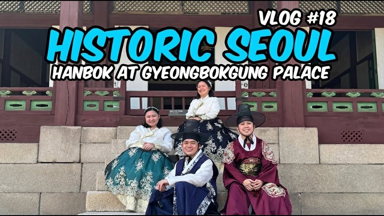 Wearing Hanbok at Gyeongbokgung Palace & Cheonggyecheon Stream | Vlog #18