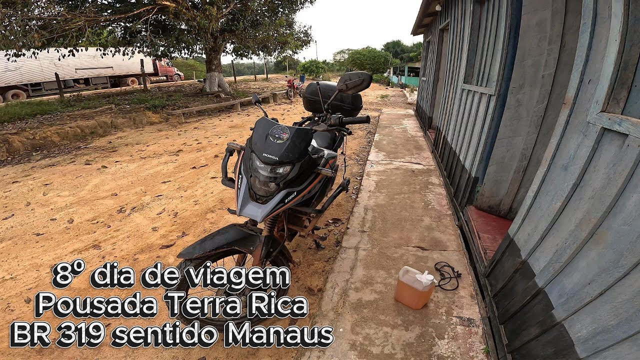 DIA 08 BR 319 DO RIO DE JANEIRO ATÉ MANAUS SOZINHO COM A NOVA HONDA XRE 190 ADVENTURE NA AMAZONIA