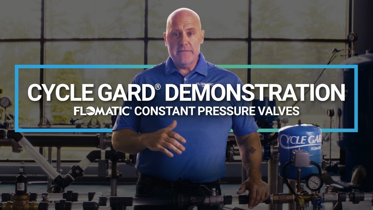 Constant Pressure Pump Control Valves (CSV) - Operation and Demonstration. Flomatic Cycle Gard.