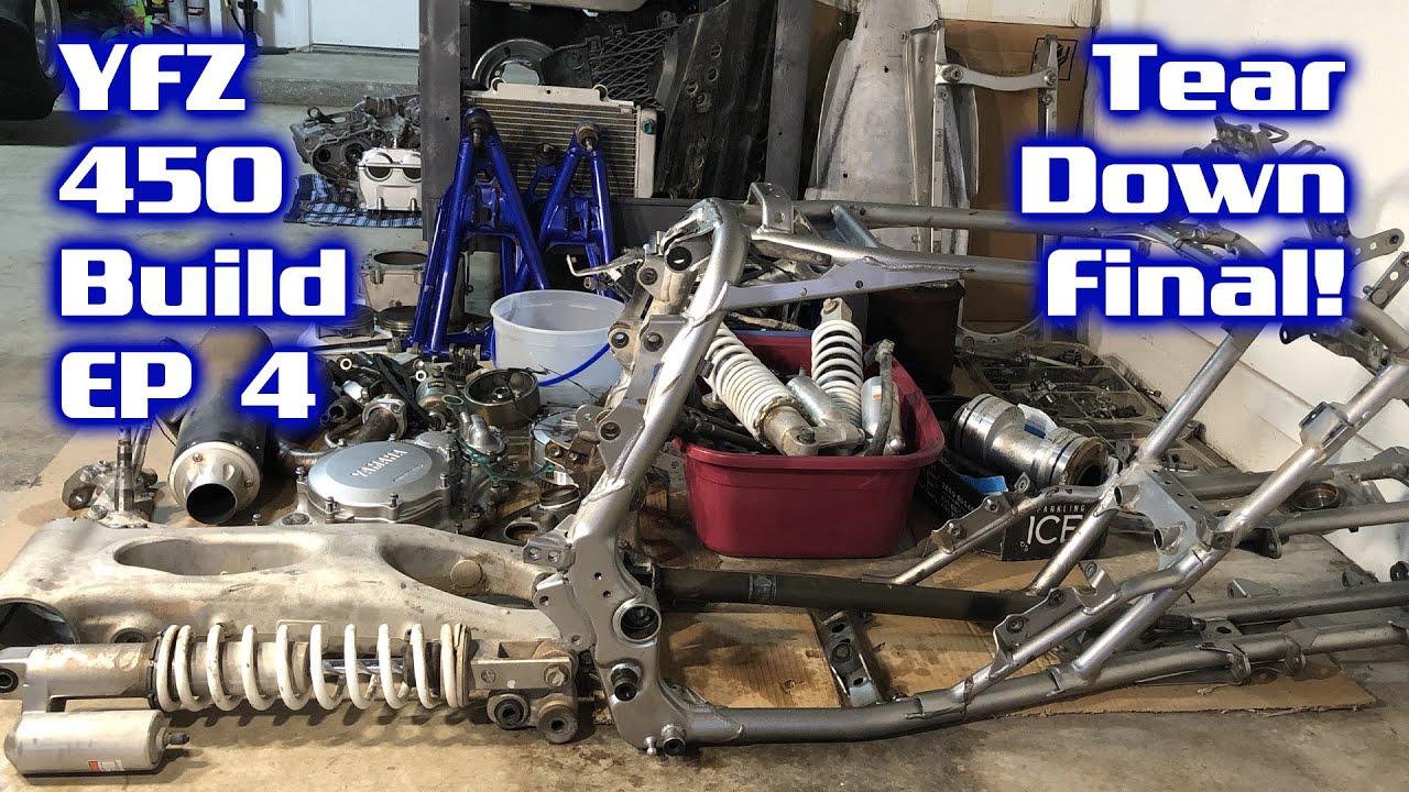 Yamaha YFZ450 Build - Part 4 - Tear Down - Wire Harness, A-Arms, Bumper, Axle, Swingarm, Hubs, Rotor