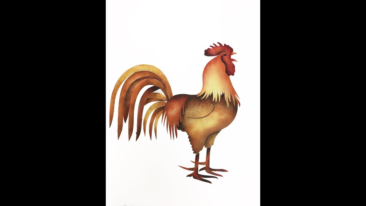Designer Stencils #480 Rooster Stenciling Instructions | How To Stencil