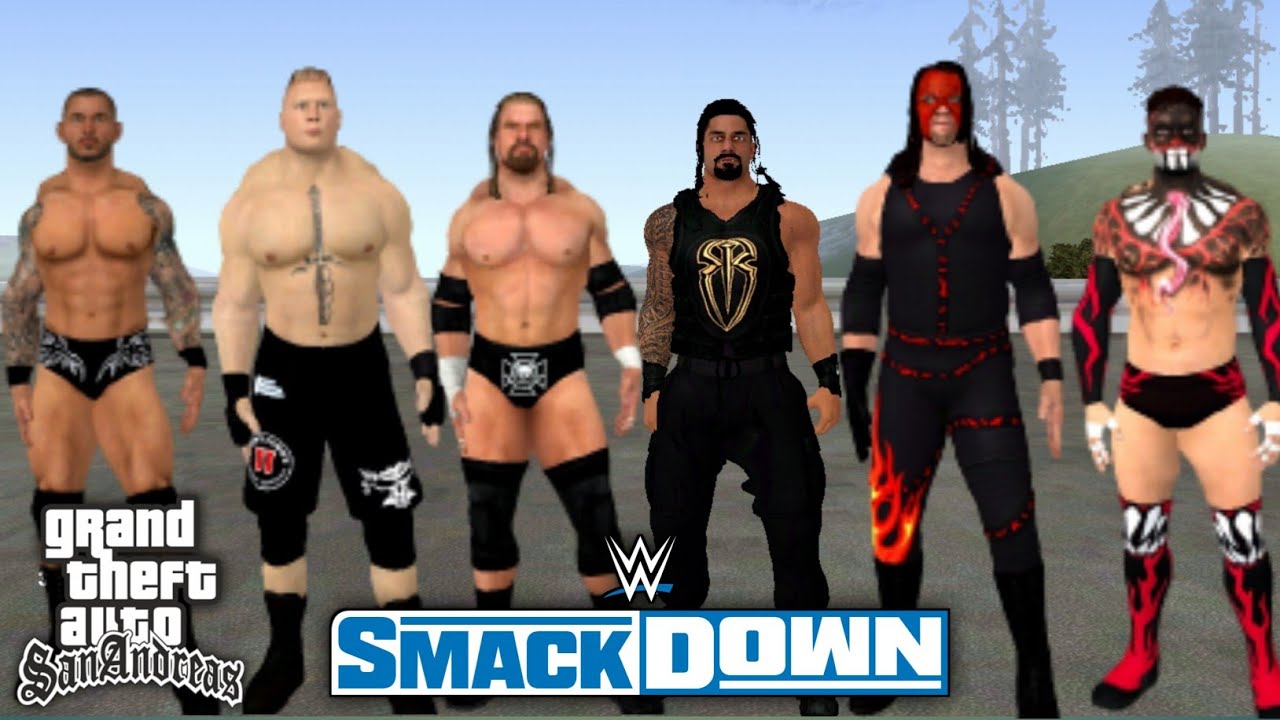 WWE SIX MAN BATTLE ROYAL:SMACKDOWN (GTA SA ANDROID)