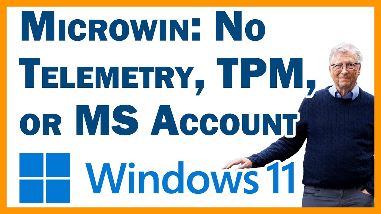 Windows 11 with no telemetry, no TPM,  no bloat, no Microsoft account - Microwin the Windows we want