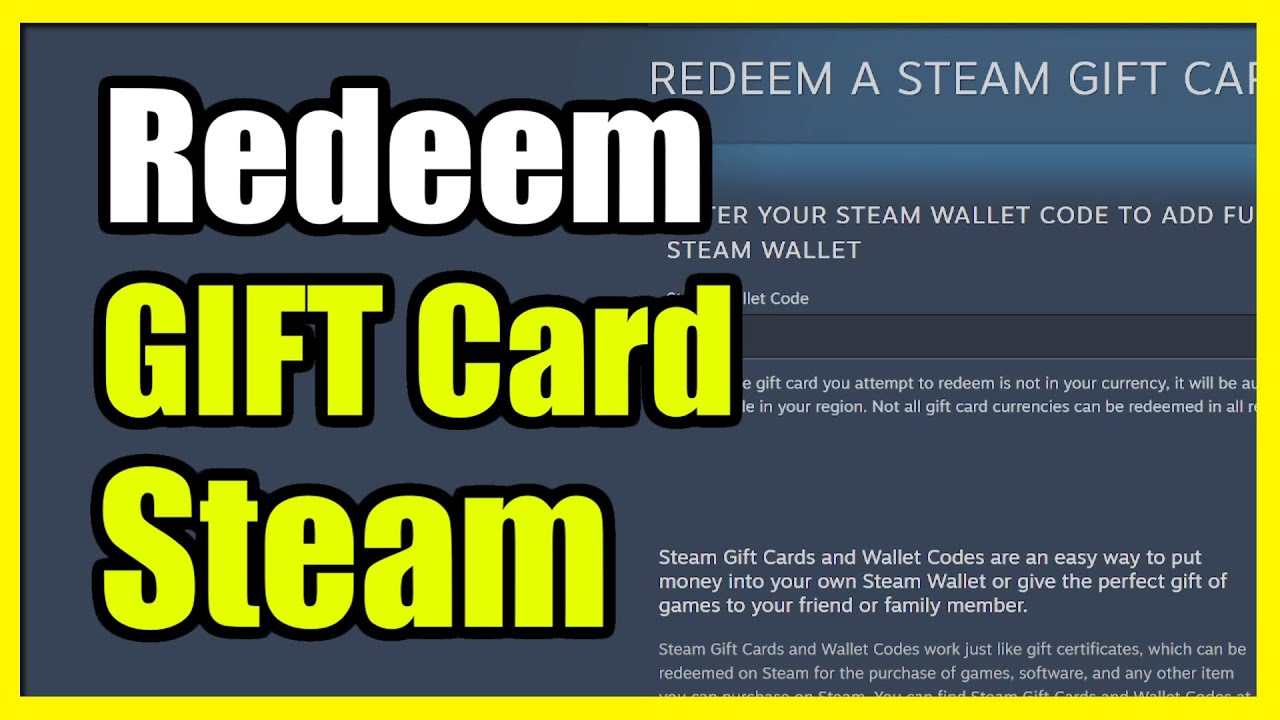 Как использовать подарочную карту в кошельке STEAM (руководство по Steam)