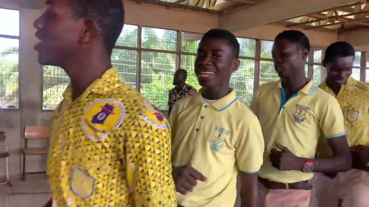 Bedu Addo Methodist School choir rehearsing for a singing competition.